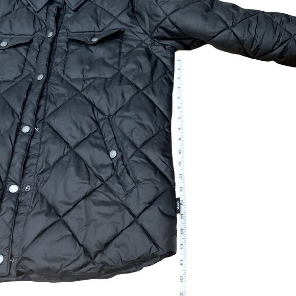 HFX Quilted Lightweight Coat Jacket Chest Patch Pockets Snap Front Size M - Picture 8 of 11